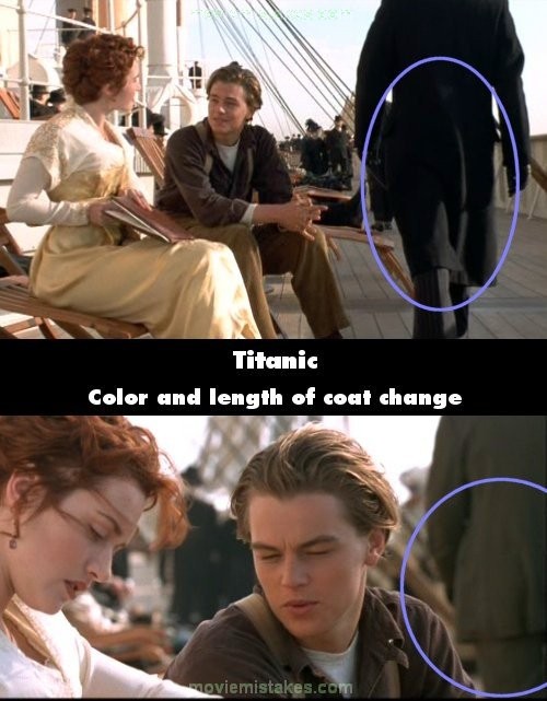 Màu sắc và độ dài chiếc áo của người đàn ông đã thay đổi.